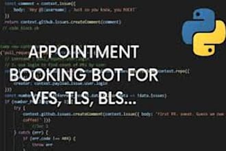 create appointment bot, vfs booking appointment bot, vfs, vfs appointment bot