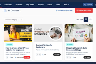 kajabi expert create online course website using thinkific teachable learndash