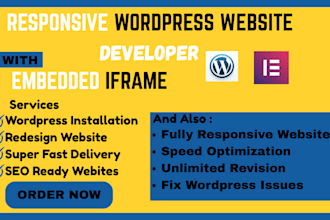 embed iframe or google map and style wordpress layout with page builders