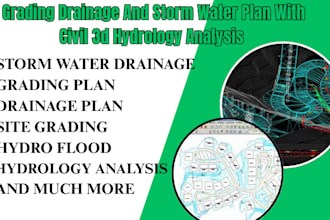 design grading drainage and storm water plan with civil 3d hydrology analysis