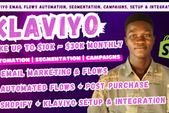 klaviyo email flows, campaigns shopify marketing  sales funnel to boost sales