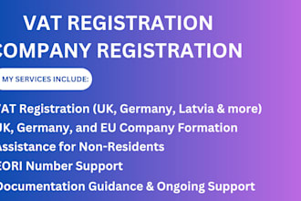 do company formation and vat registration for UK, germany, or eu