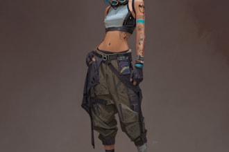do cyberpunk futuristic city art