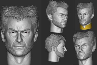 realistic 3d head bust face sculpt 3d head model in zbrush stl file 3d printing