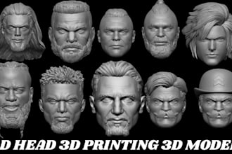sculpt 3d head 3d model for 3d printing in zbrush 3d face mask head model