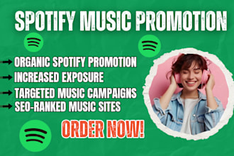 do real and organic spotify music promotion, spotify promo to USA,UK audiences