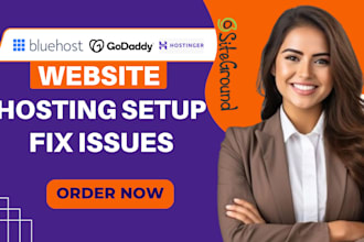 l setup web hosting on hostinger, bluehost, siteground, hostgator, or godaddy