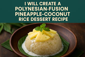 make custom pineapple scented rice dessert inspired by ancient island traditions