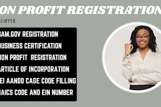reinstate 501c3, register your non profit, file 990, create bylaws and sba loans