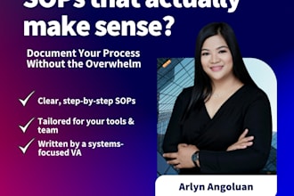 write clear and structured sops or workflow documentation