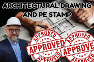 provide licensed pe structural or architectural drawings and stamp for permits