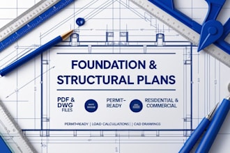 create simple foundation plans for small buildings, garages