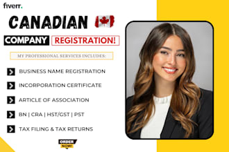 do canada company registration, company formation, canada gst, hst, qst, pst
