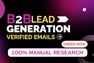 collect verified emails, do b2b lead generation, and data mining research