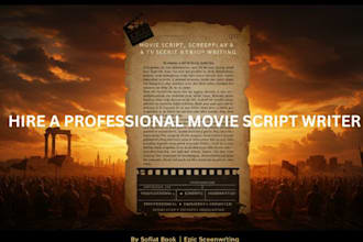 write or edit a professional movie script, screenplay, or TV series, web series