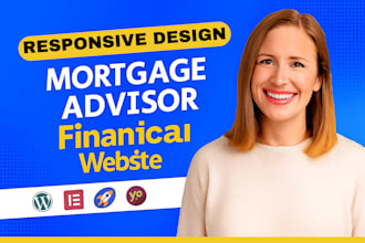 design mortgage broker website, mortgage loan, financial advisor website