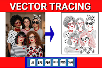 convert image to vector, redraw logo, vector tracing professionally