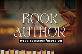 design a professional ebook, book author website or children book landing page