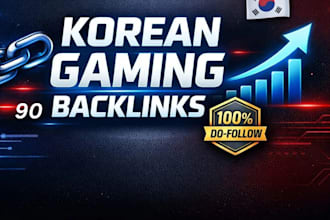 korean monthly SEO with high da 90 plus backlinks
