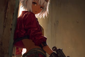 draw an anime character illustration for commercial use