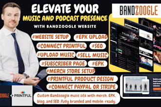 design bandzoogle customize bandzoogle music website merch store with printful