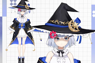 model 3d vrchat avatar, vrc character, vr avatar, vrm, assets