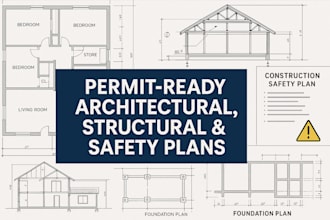 permit ready architectural plans structural framing foundation plans safety plan