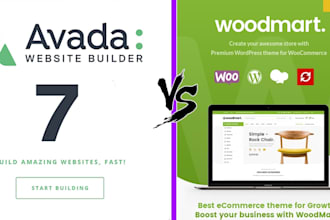design wordpress website with avada, divi, flatsome, woodmart, and generatepress