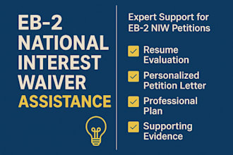 write a uscis compliant eb2 niw business plan for your green card