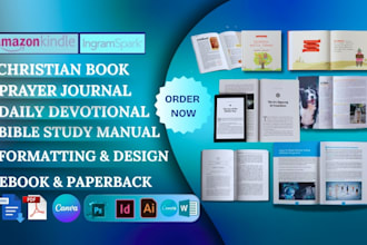 format, design christian ebook, prayer journal, daily devotional, christian book