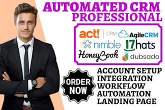 setup act crm agile crm integration nimble 17hats honeybook dubsado automation