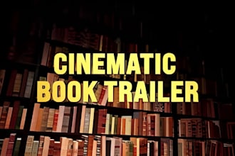 create a cinematic book trailer, animated book promo, book teaser, game teaser