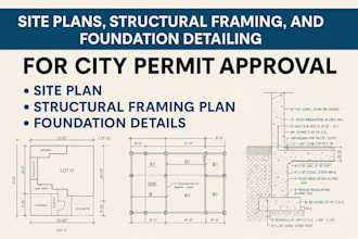 site plans structural framing plan foundation detailing for city permit approval