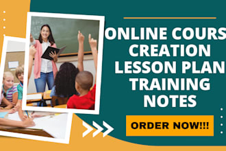 create worksheets, lesson plans, training notes and online course creation