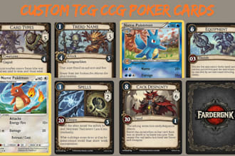do custom dark fantasy tcg template design, ccg tcg card frame illustration