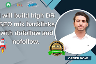 build high DR SEO mix backlinks with dofollow and nofollow