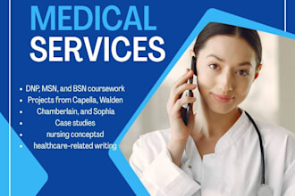 do nursing, capella, walden, chamberlain, dnp, msn, bsn, sophia tasks