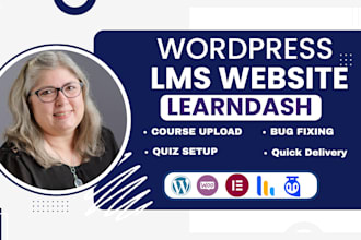 build wordpress lms, membership, and online course with learndash or tutor lms