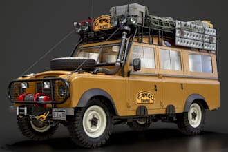 mod 3d jeep car,3d military truck, futuristic vehicle design, pbr texture,rig3d