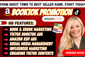 do booktok promotion amazon kdp marketing  tik tok ads booktok video promotion