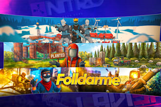 custom rust banner for youtube twitch discord drawn or clean