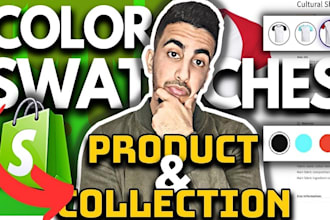 do one product shopify  variant image color swatches for passive income