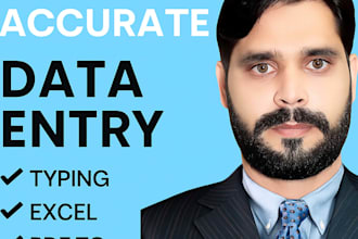 do data entry, excel work, web research and virtual assistant tasks