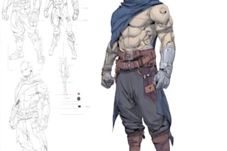 create scifi, fantasy, superhero character design