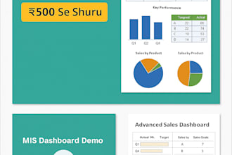 create professional excel sales or collection mis dashboards