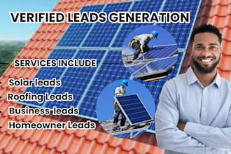 generate verified solar leads roofing leads homeowner b2b leads new homeowner
