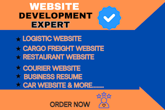 design courier car logistic restaurant cargo trucking or towing service website