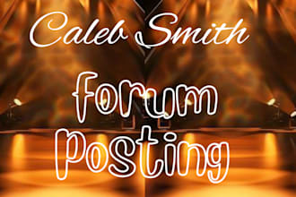 engage in 50 niche forum postings each with its own distinctive content text