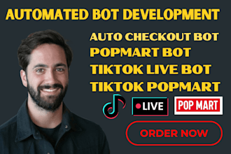 build automated popmart labubu bot, tiktok live checkout bot, tiktok popmart bot