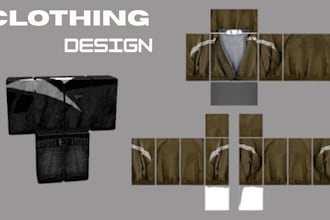 design quality custbom roblox cloths for your roblox avatar